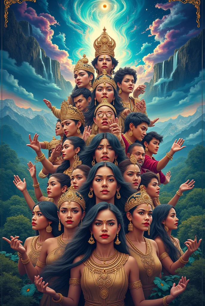 "Generate a drawing poster with the title 'KABUTIHANG PANLAHAT'"