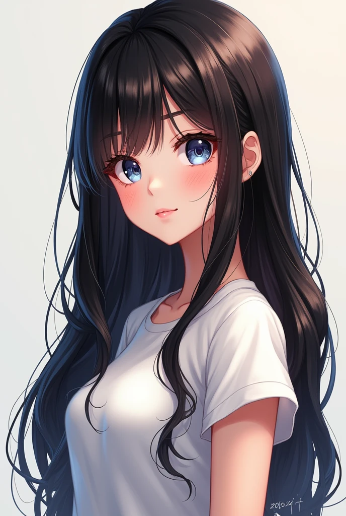 gorgeous,(painting) ((masterpiece, best quality)) (Character Design Sheet, Same role, front, side, Back, There is text written around) ,Shiny、Firming、Radiant skin, Bangs between the eyes, Shiny直美丽的白金金发, Extra Long Straight Silky Hair, Eyeliner, Sexy, beautiful and innocent 14 years old, HD big beautiful bright blue eyes, Beautiful cute girl, baby face, short sleeve