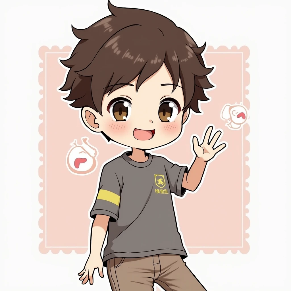 (Highest quality,Extremely detailed depiction,Incredible high resolution),A cute boy、mascot、Analyst