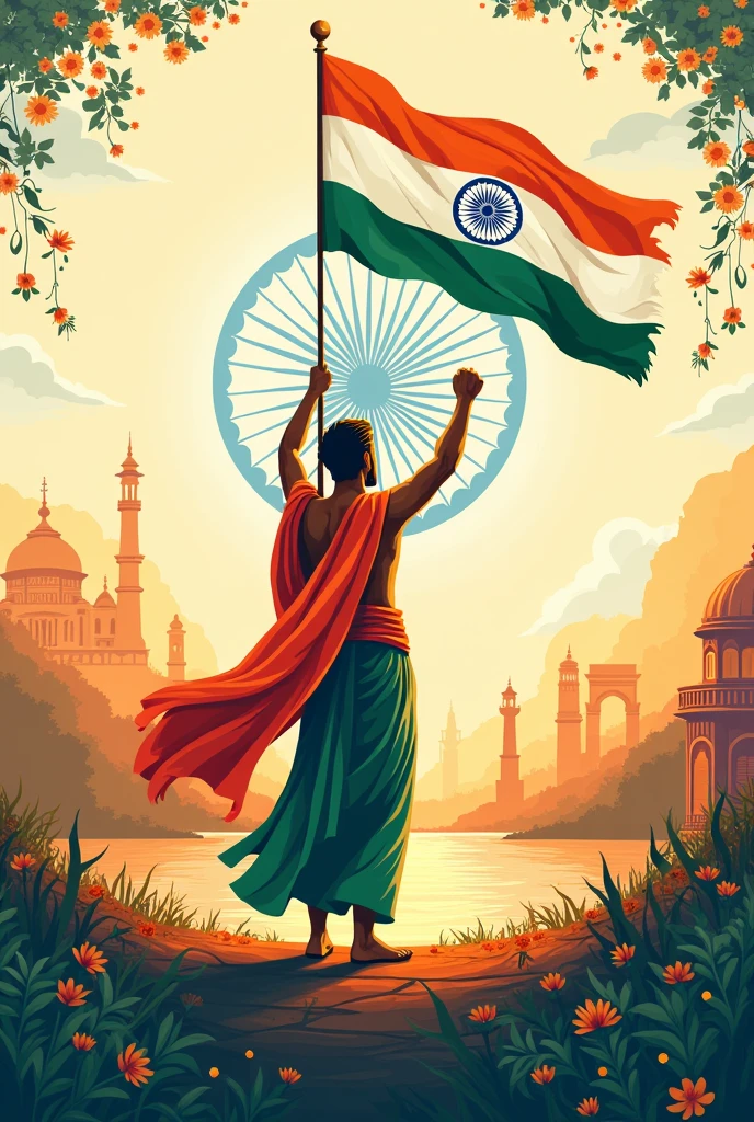 indian Independence Day poster in Hindi 