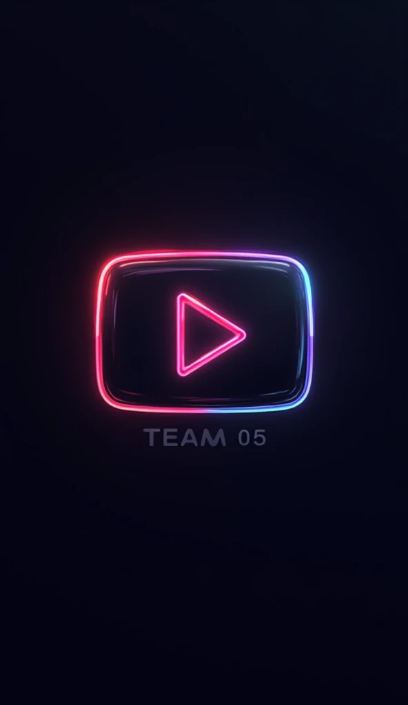 Make a logo "Team 05" written on a YouTube play button