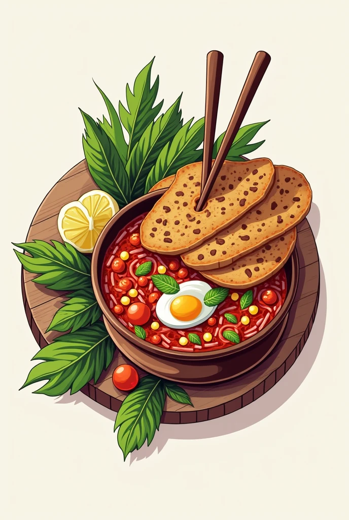 generate a logo combining Peruvian cuisine, European and Asian
