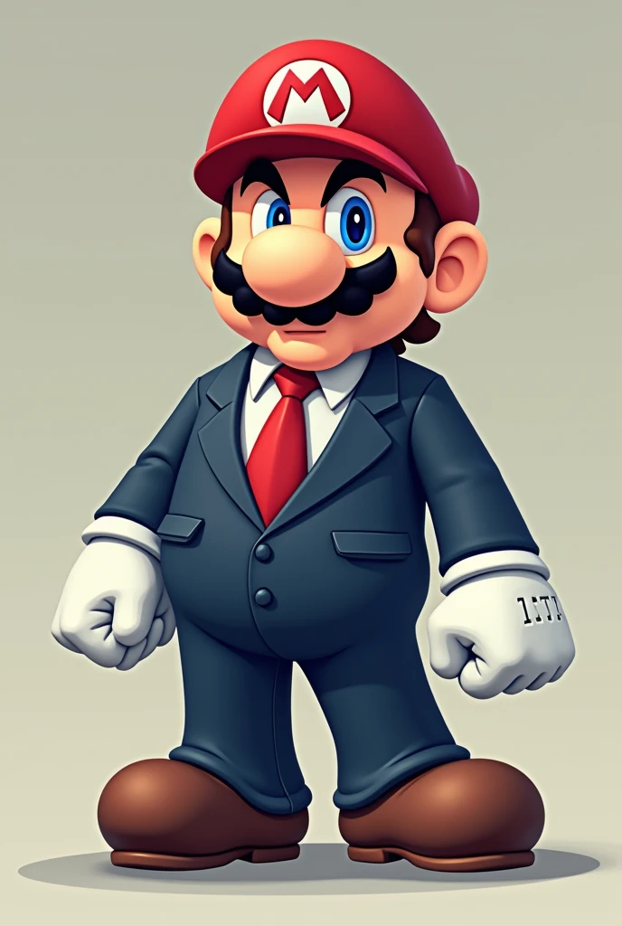 Draw me a Mario Bros browser style enemy but with a suit