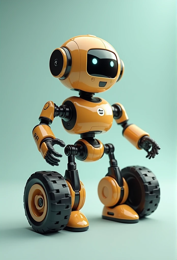 3/4 Front view，Wheeled Robot，Manga style，Adorable，photograph リアル，Hyper Detail，Natural soft light，Pale color background，photograph，Film Studio Lighting + Dynamic configuration，信じられないほどdetailed，sharpen，detailed + 複雑なdetailed + Professional Lighting，Cinema Lighting + 35mm + Transform + Lightroom + photograph撮影 + Bokeh + Lens Flare Glow + Film Grain