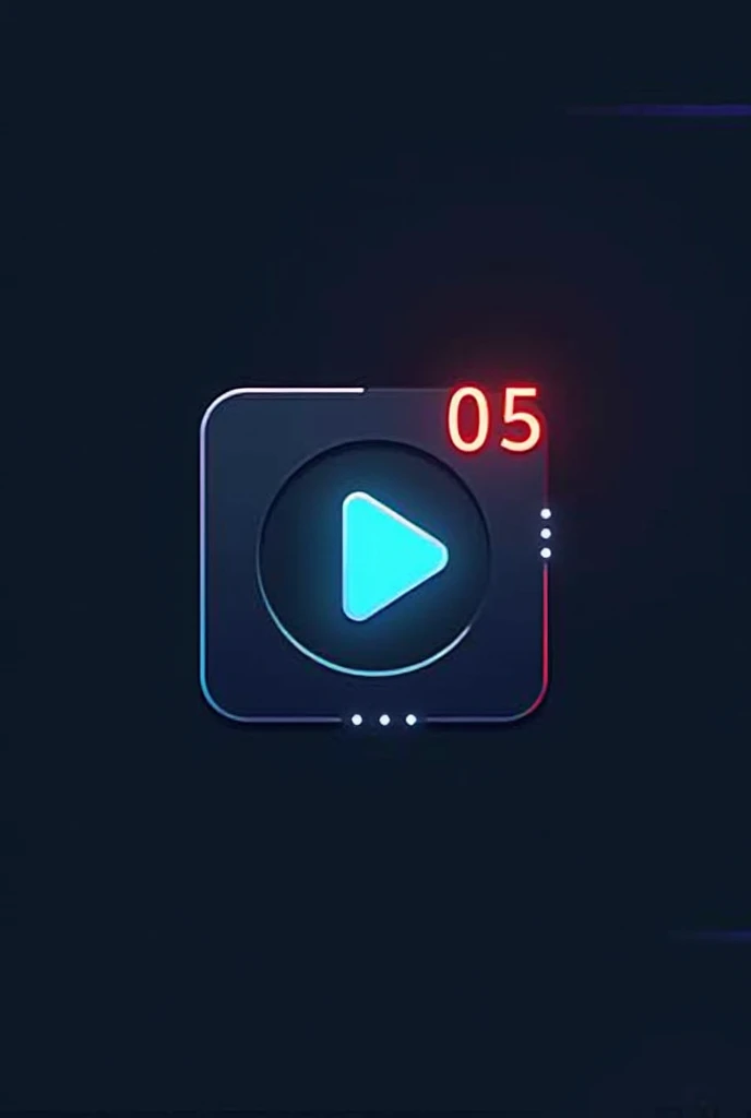 Make a logo "Team 05" written in a playbutton
