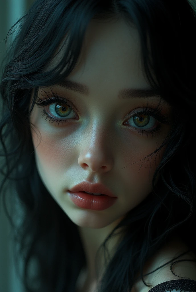 a fallen angel, beautiful detailed eyes, beautiful detailed lips, extremely detailed face, long eyelashes, wings, dramatic lighting, chiaroscuro, dark fantasy, cinematic, dramatic lighting, moody, dark colors, deep shadows, warm tones, (best quality,4k,8k,highres,masterpiece:1.2),ultra-detailed,(realistic,photorealistic,photo-realistic:1.37)
