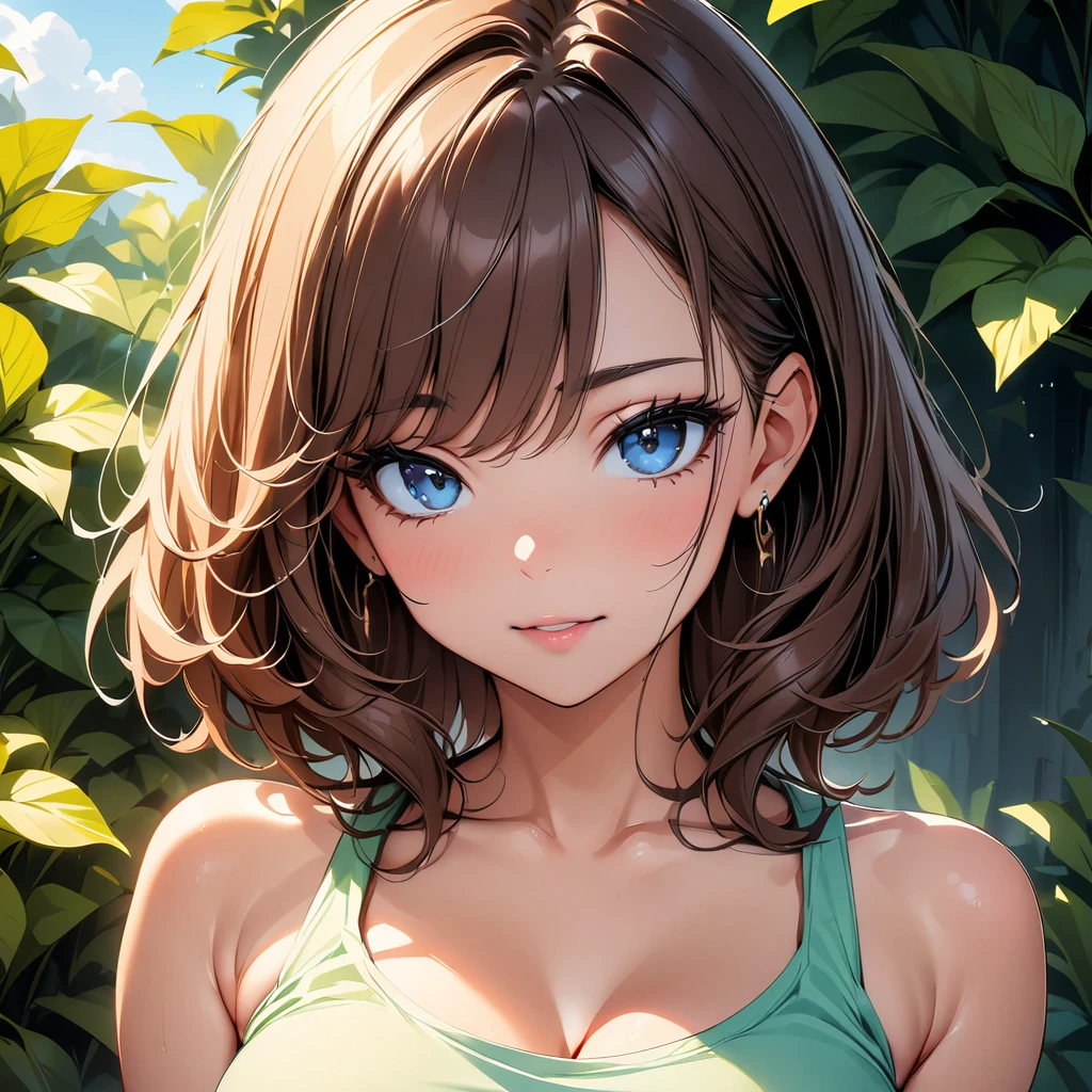 (Highest quality, 4K, masterpiece :1.3), Beautiful woman, (chest, Attractive body :1.2), JK:1.1, 1.1, Highly detailed face, Lip details, Beautiful Eyes, double eyelid,Brown Hair,