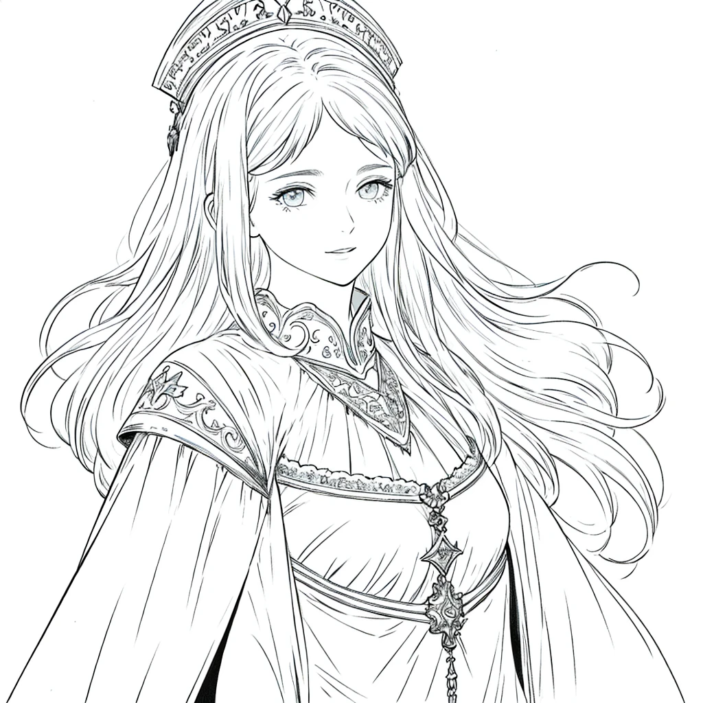 ((best quality:1.4)), white background, (bust), Medieval background, female