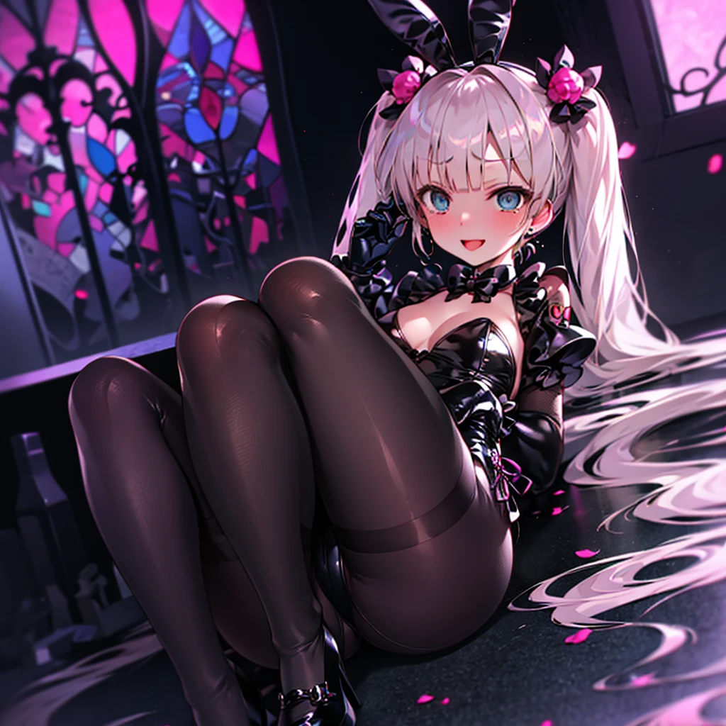 (masterpiece),(Highest quality),(Super detailed),(Best illustrations),(Best Shadow),(Absurd),(Detailed Background),(so beautiful), 16K, 4K, (so beautiful)Hatsune Miku, One person, alone, ((Playboy Bunny, , , ハイレグ leotard, :1.1, leotard, Fishnet tights)), (cyan hair, Twin tails, hair ornament, Asymmetrical bangs, ), Big Breasts, , , , BREAK, , ((pink spiralwash eyes)), , drugs, , , drug, , (Oculogyric crisis), , Perfect figure, , BREAK, BDSM, sexual gesture, oral invitation:1.4, , Arched back, tongue out, , , orgasm, afterglow, erotic smile, , , doggy style, , Sexy posture, , (Ass fetish), , , water eyes, tears, brainwashing, Hypnosis, , , saliva trail, , shiny skin, , , torogao, ahegao, BREAK, , Dramatic lighting, , pink light, doom day, night, night ruin, stained glass, , mysterious, spoken heart, , female masturbation, Pink Syringe