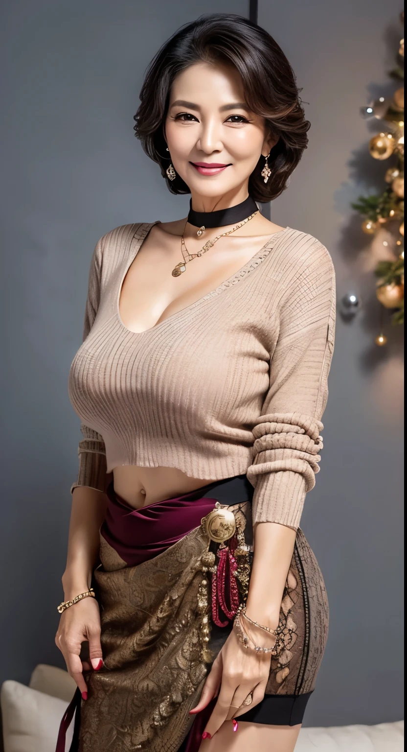 75 years old mom milf Korean, Lady large earring Big choker navel piercing decoration A bracelet realisitic Gorgeous Madame Beautiful Mature Woman sexly Smile Gentle woman navel piercing 4K High quality Gorgeous Madame Beautiful Mature Woman
