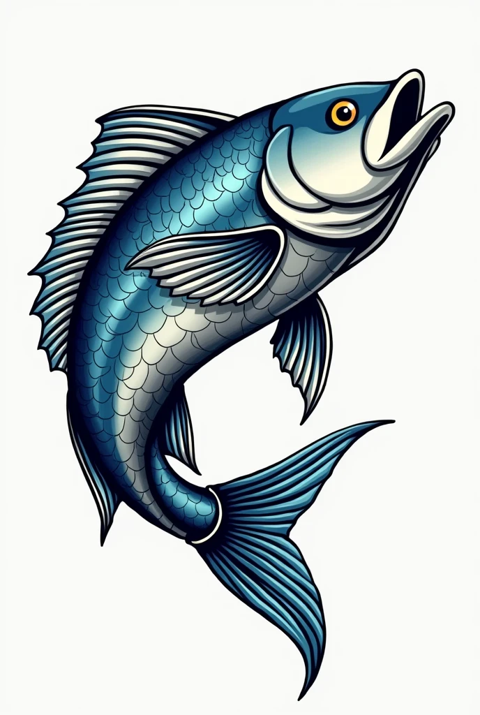 Beautiful and cool fish logo