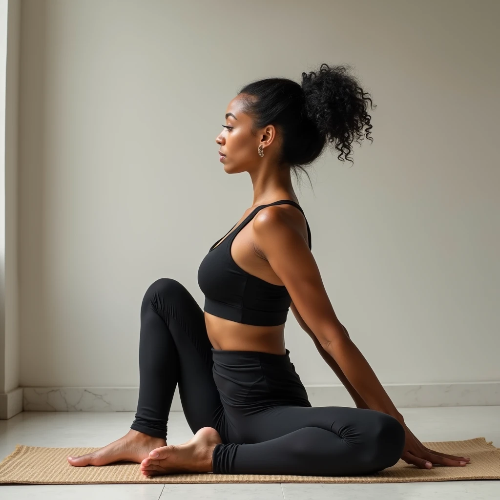 yoga,woman,black hair