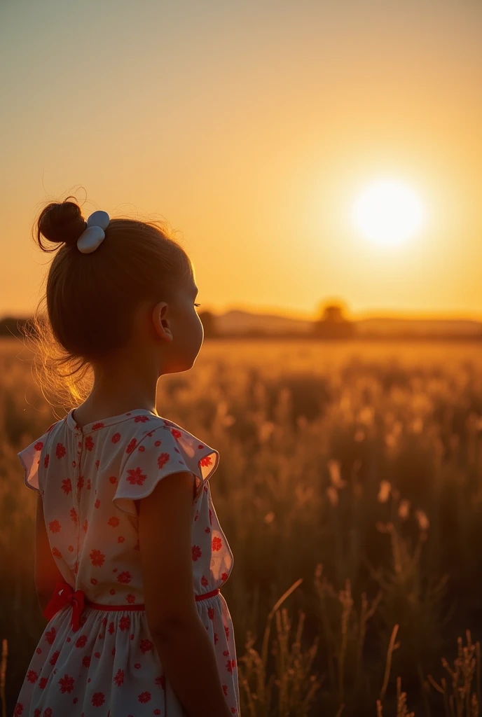 Girl looking at the sun