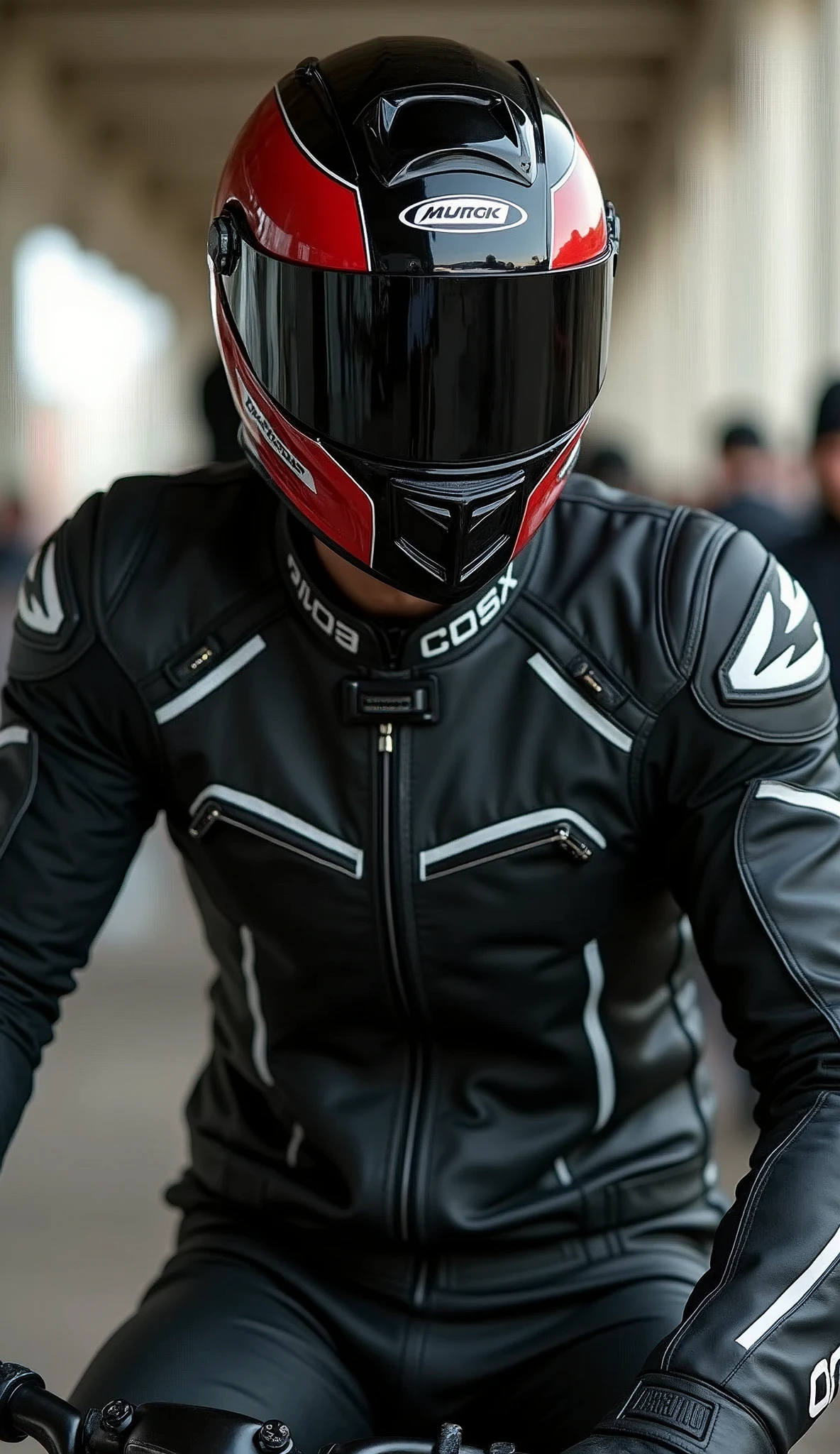 black leather jacket for motorcycle racing, artistic photography, hyper realistic