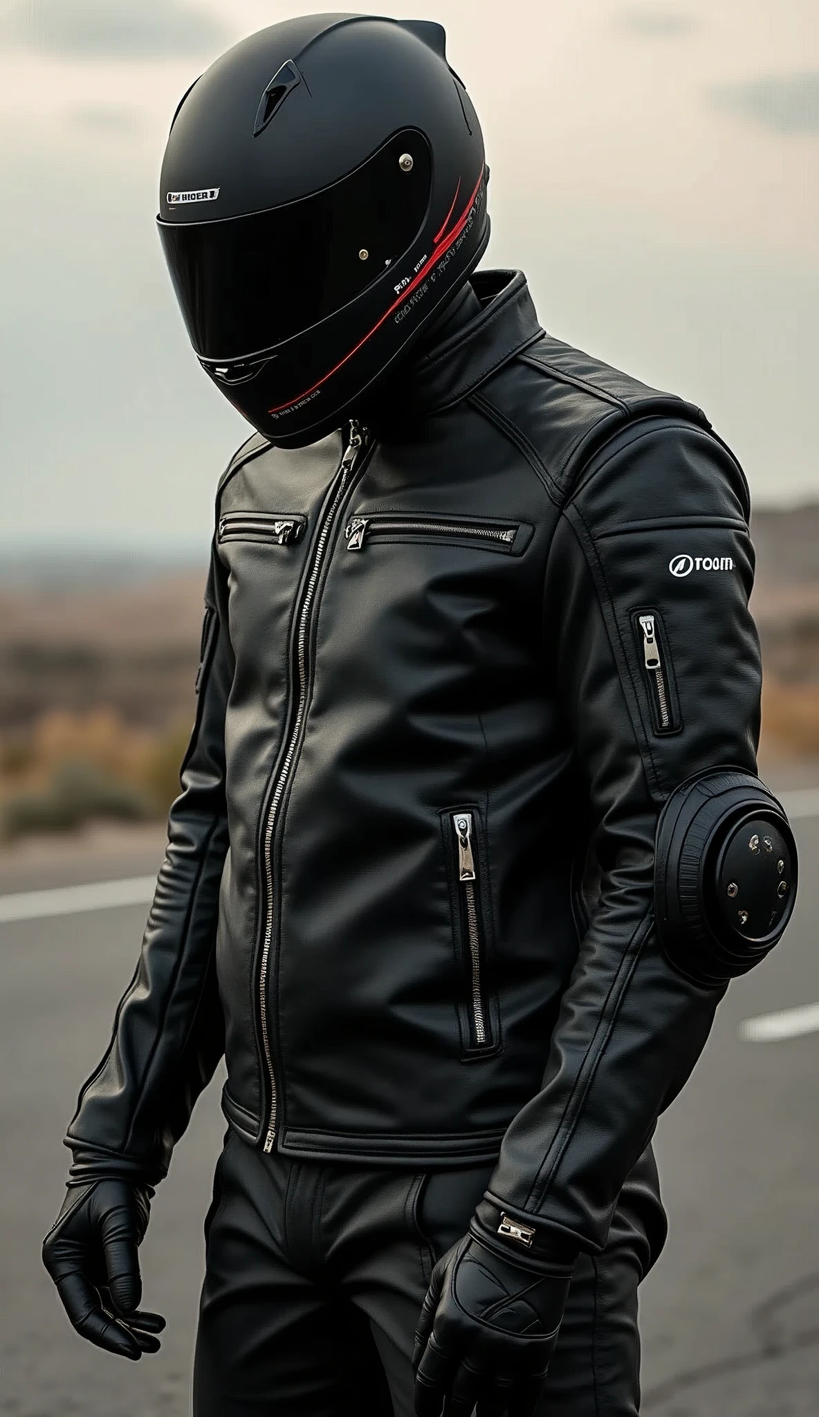 black leather jacket for motorcycle racing, artistic photography, hyper realistic