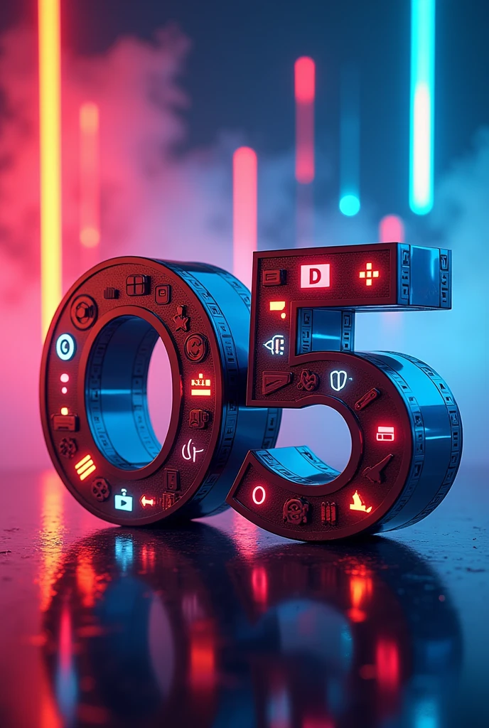 "TEAM 05" written with video icons