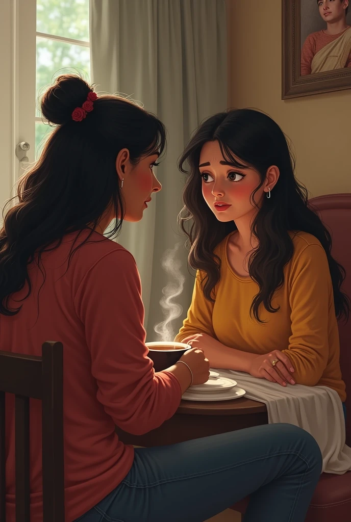 One day, Maya shares her troubles with her friend Radha.