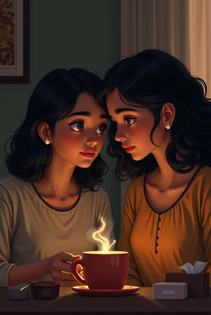 One day, Maya shares her troubles with her friend Radha.