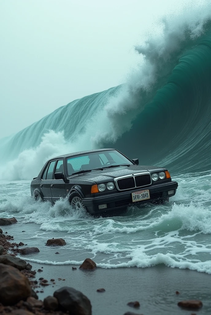 Water car in tsunami