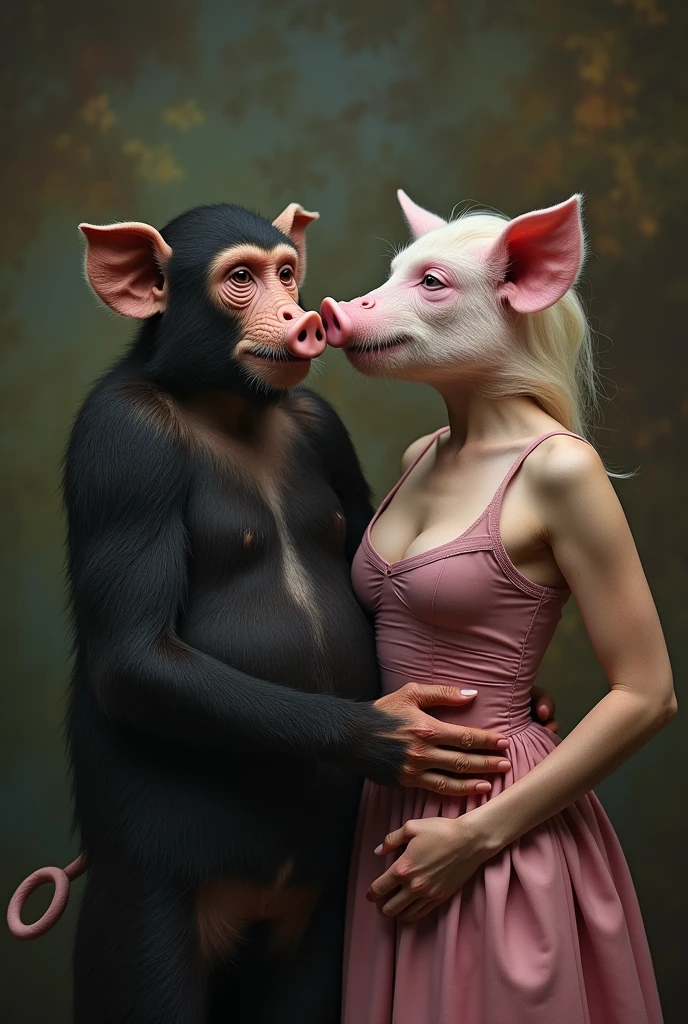 monkey man and pig woman
