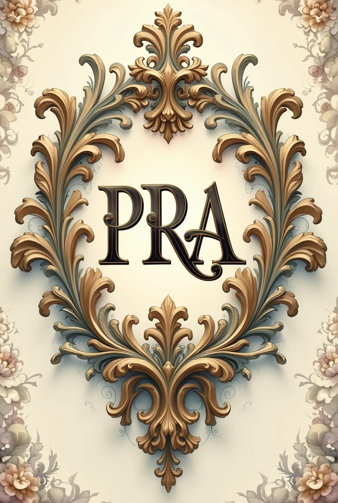 Make a PRA logo in rococo style
