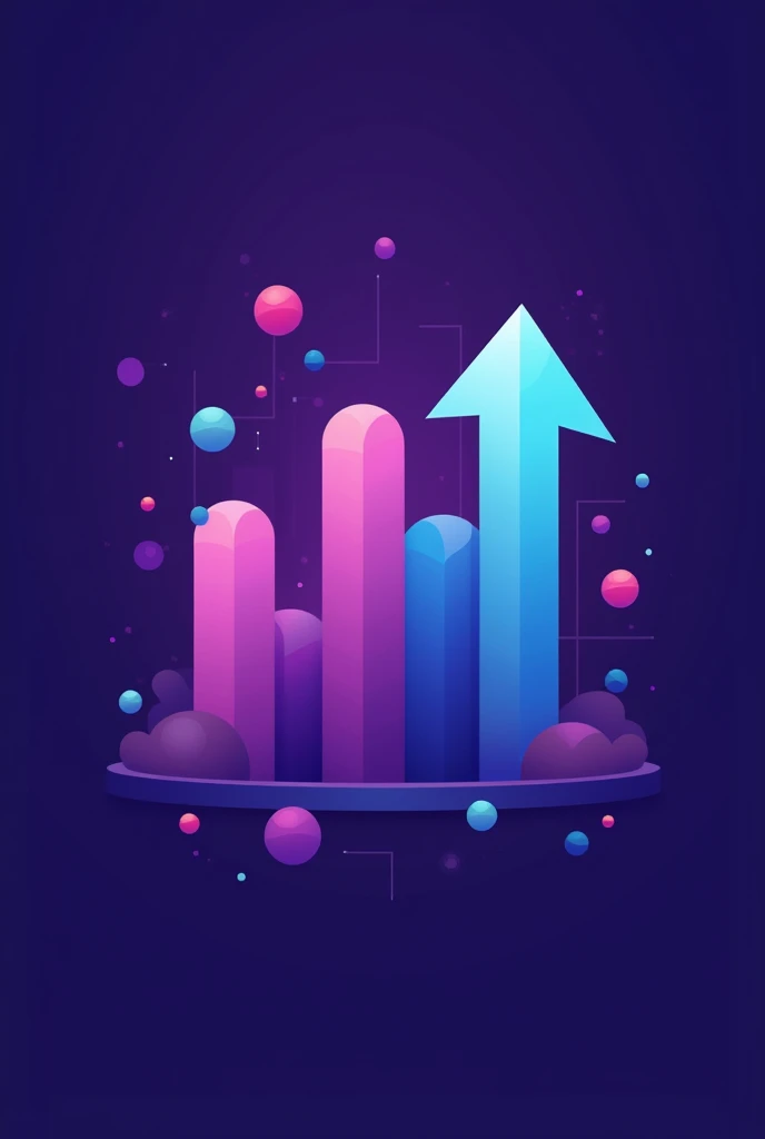 A vibrant logo for a Telegram channel that helps sellers increase sales on Wild berries and ozone. The logo should evoke growth., success, benefit. Use a purple gradient (Wild berries) Blue and (ozone) Colors that symbolize upward mobility, Up arrow etc., graph, Or chart. The channel name is "WB & ozoneニュース: What's important to sellers". --1 included:1