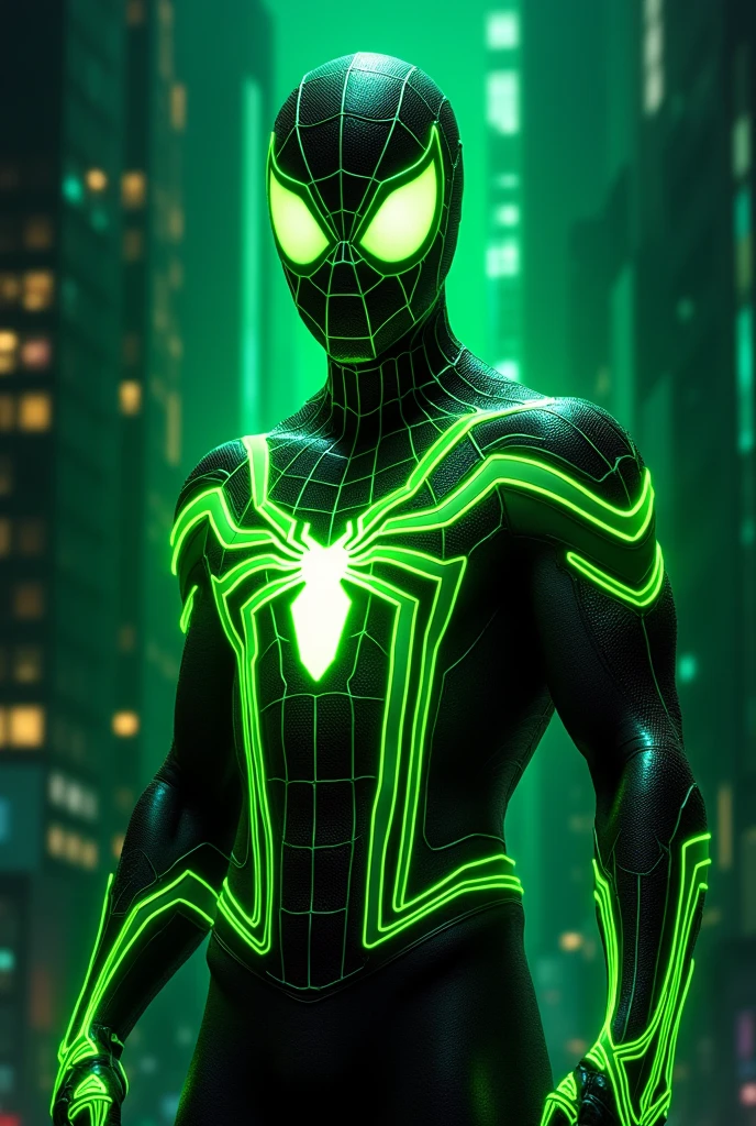 Spider man cyber neon green