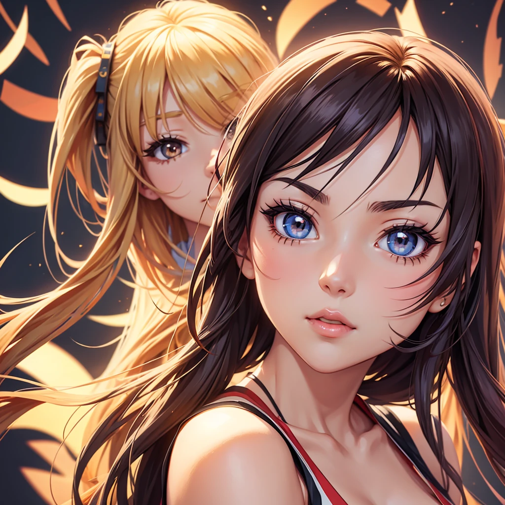 Bitcoin personified、a beautiful girl character、Anime Style、