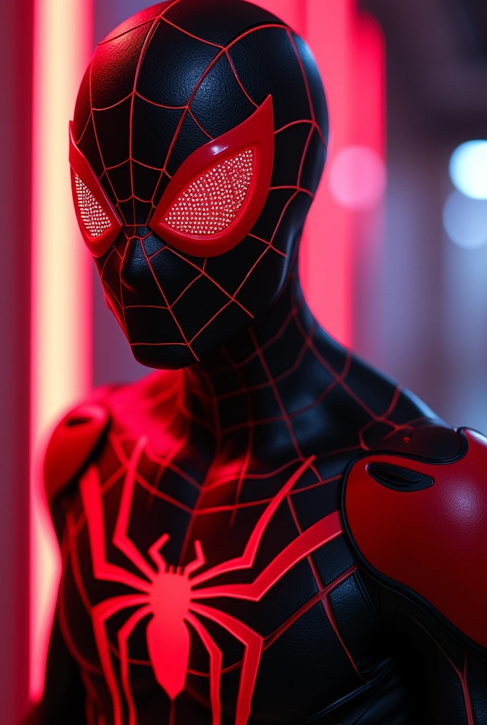 Spider man cyber neon red