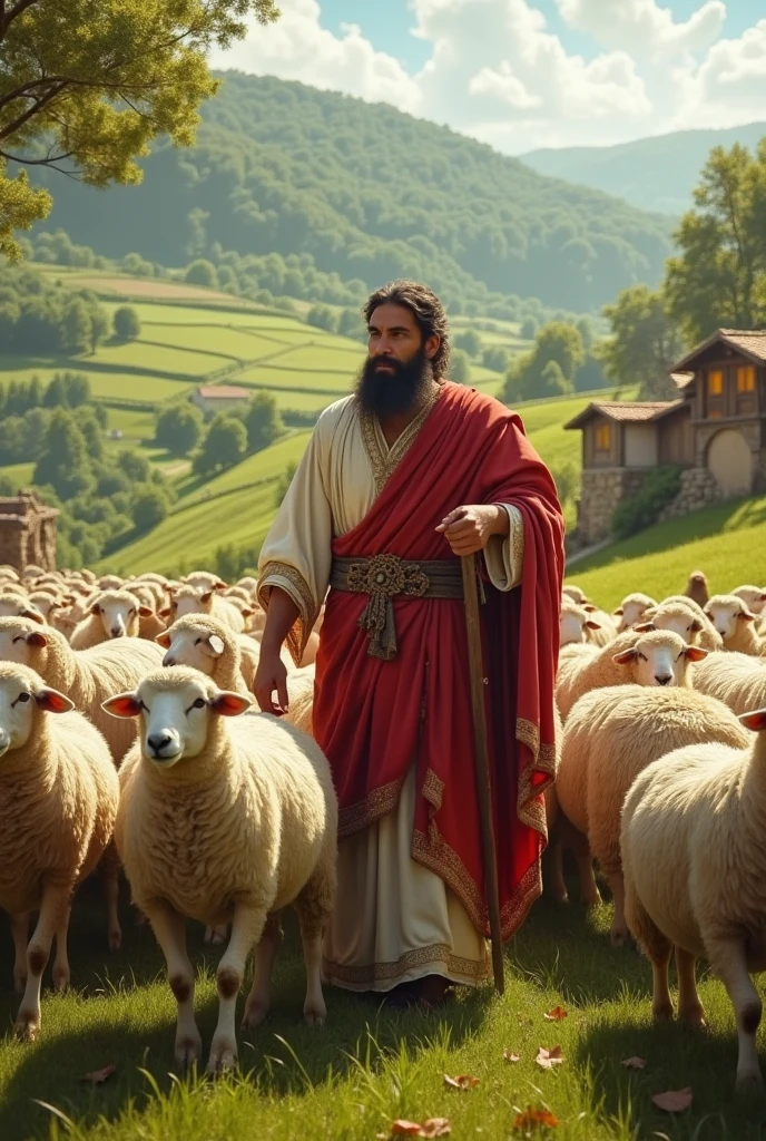 Great things happened in ancient times to a rich man, who owned many sheep 