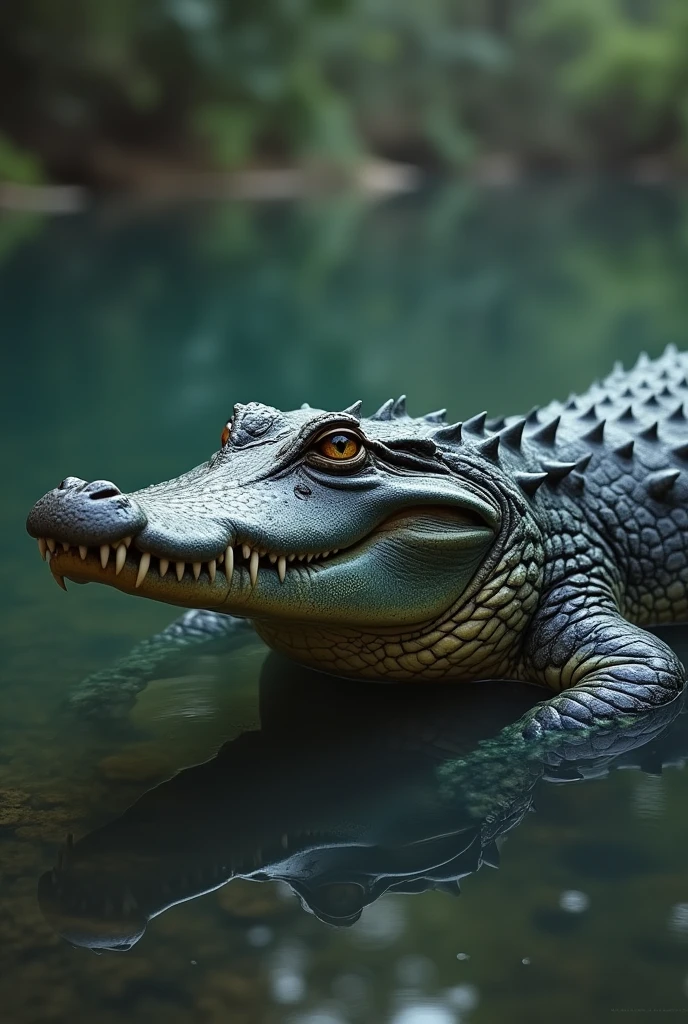 Crocodile, black, fierce, fierce, cruel, fishing, cool, fish 