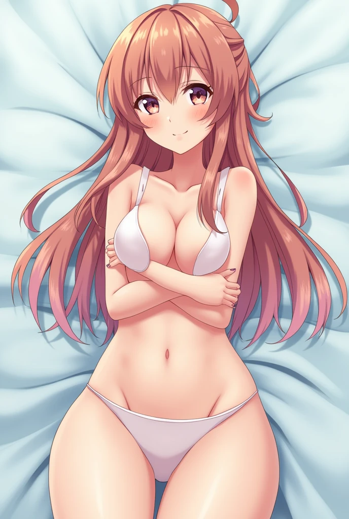 Totally naked anime girl with nothing below and nothing above 