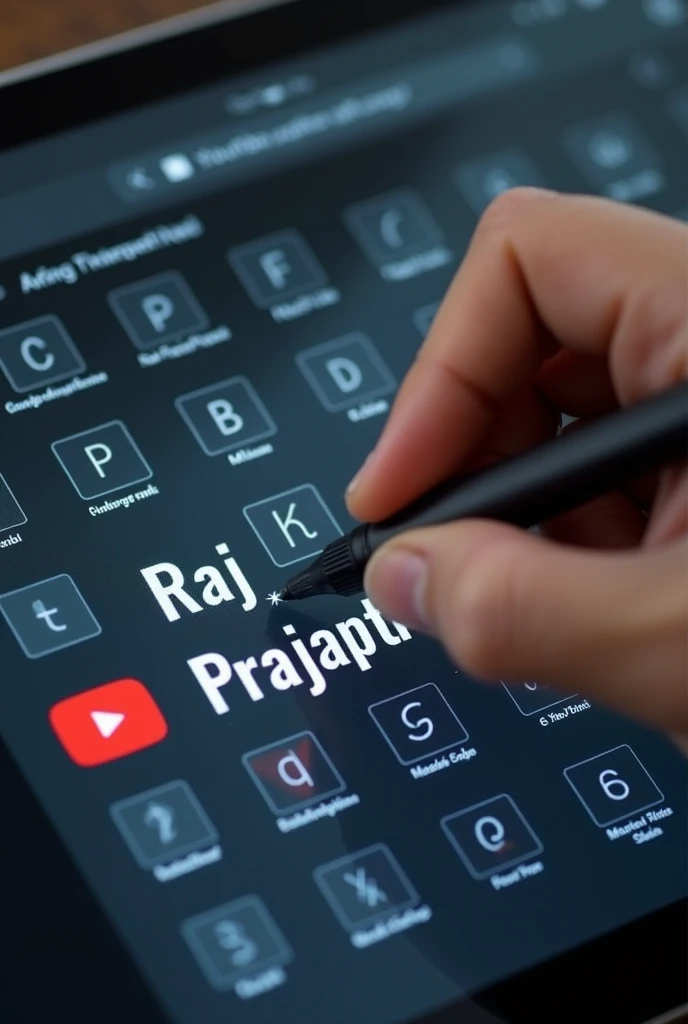 Raj Prajapati has been written in small boxes of Youtube, the YouTuber is writing it