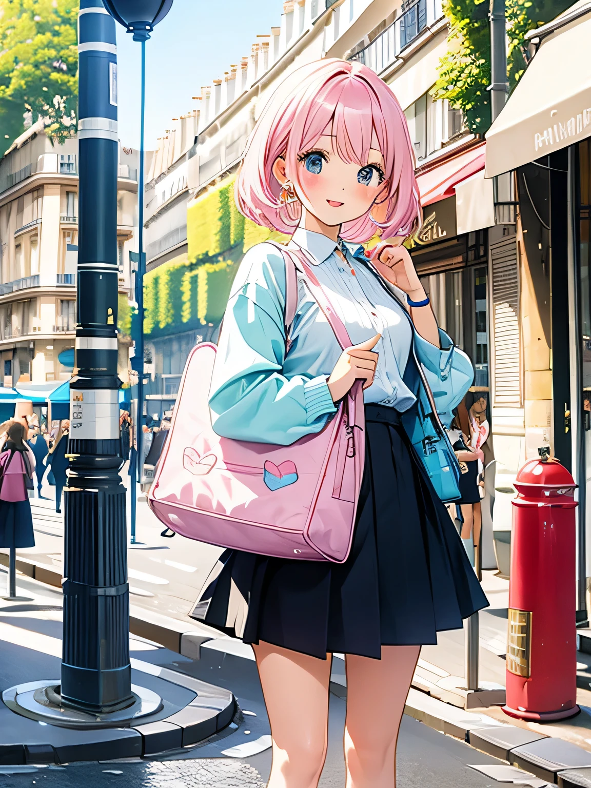 Micho pastel color style、Kawaii Design, most beautiful girl ever、(((Paris)))