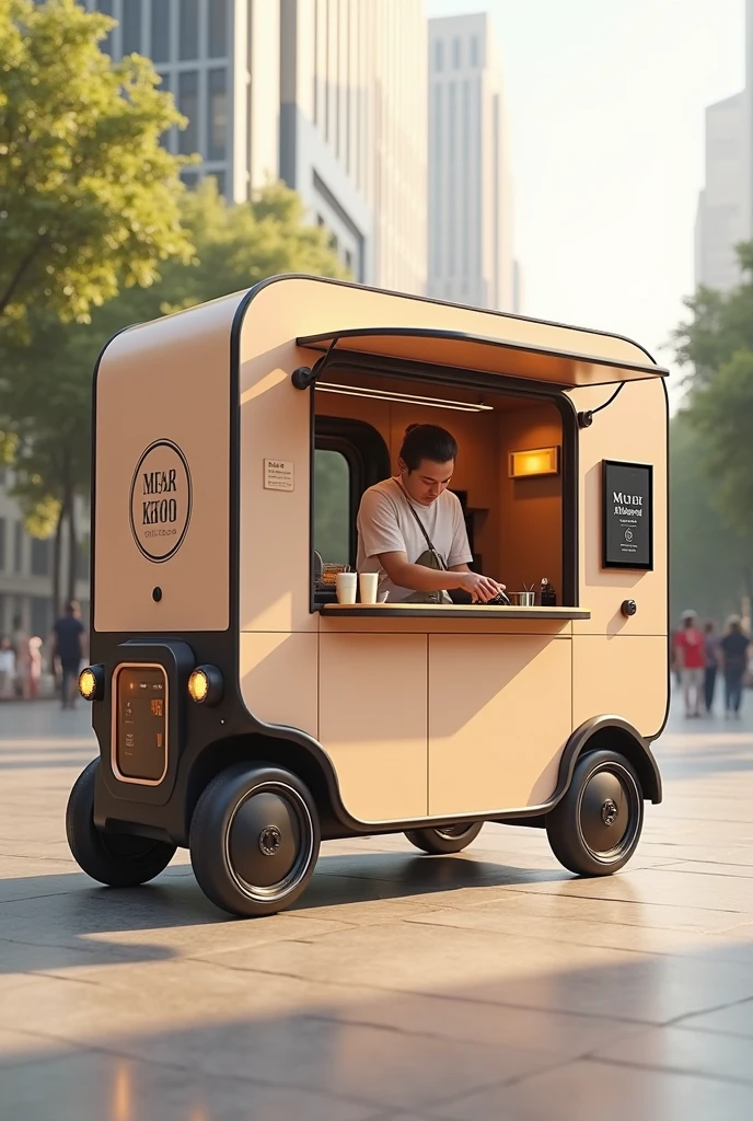mobile coffee cart design milk tea smart