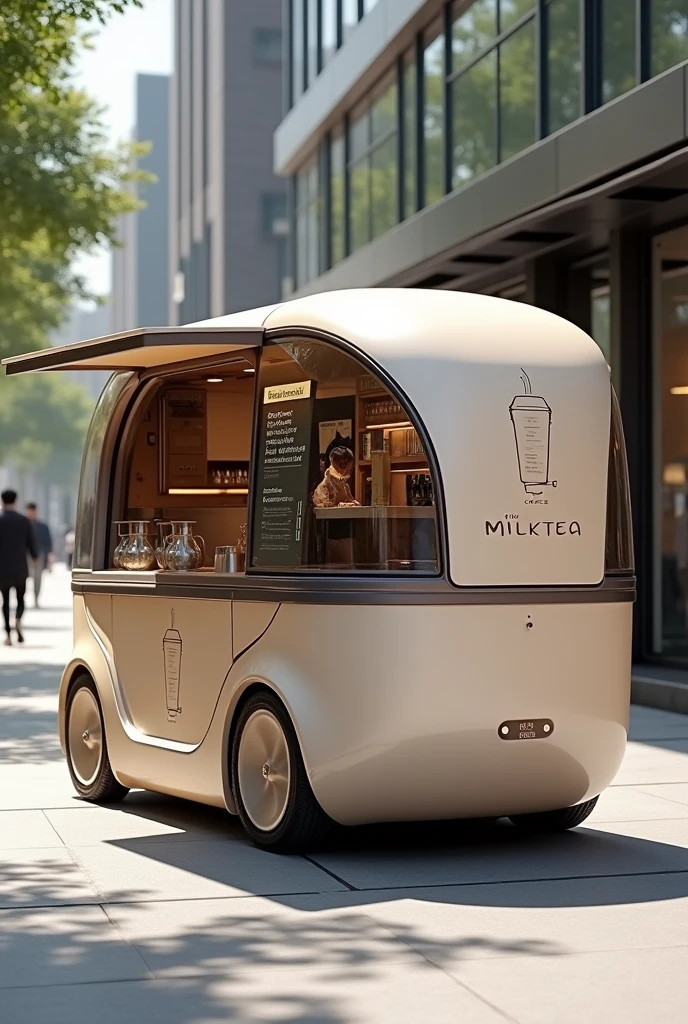 mobile coffee cart design milk tea smart