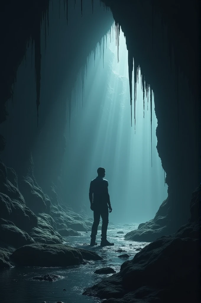 While he was standing in that cave, he felt like someone was watching him from back and that something was not right about the cave
