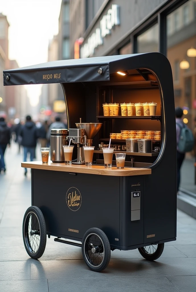 mobile coffee cart design milk tea smart