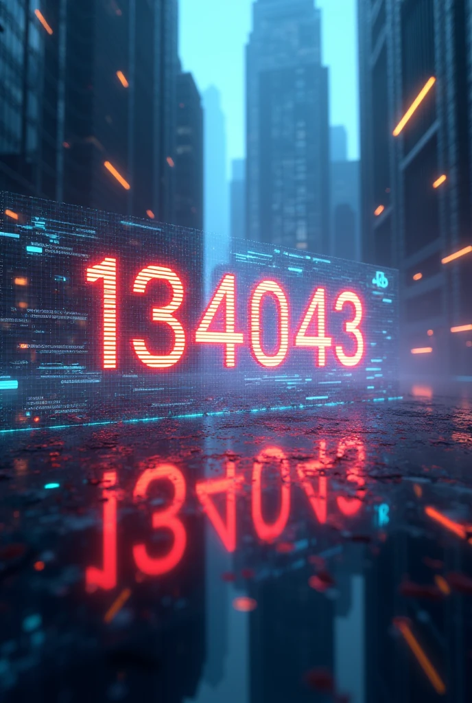 Graphic drawing with the shifting sign with the numbers 134043