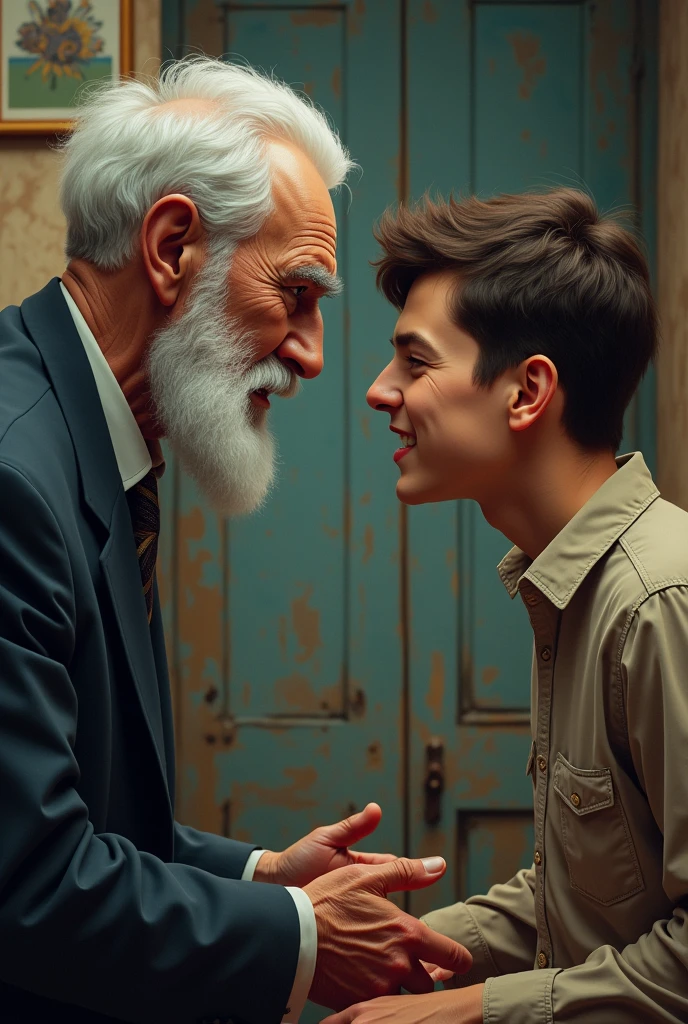 The old man said to the boy's young father, your son's greed for money has given me another edge why tell me