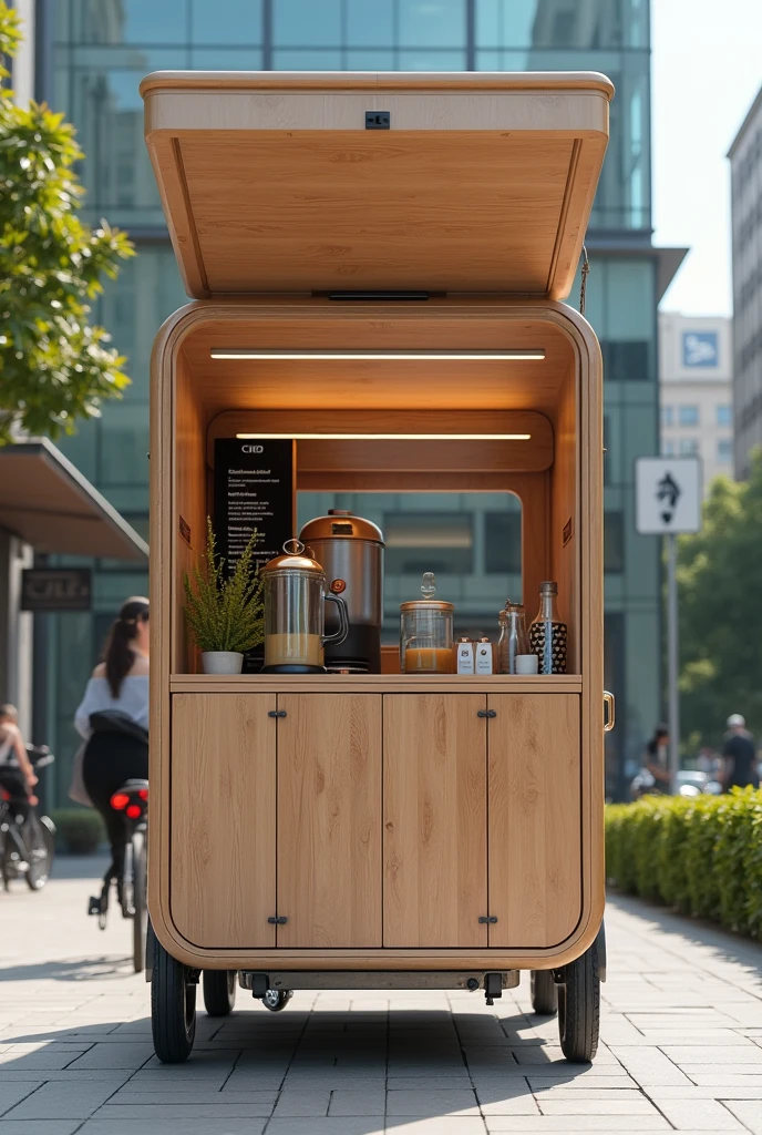 mobile coffee cart design milk tea smart 
