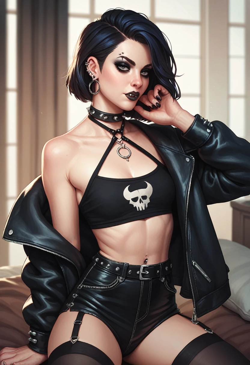 woman goth outfit