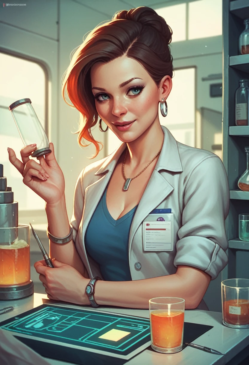 woman science lab