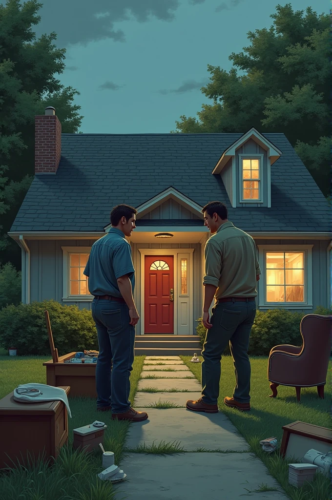 One day, after finishing work, he returned home. As he approached his house, he saw his landlord throwing some of his furniture outside. He ran towards the landlord, begging, "Please don’t throw it out; I promise I’ll pay my rent just give me some time."