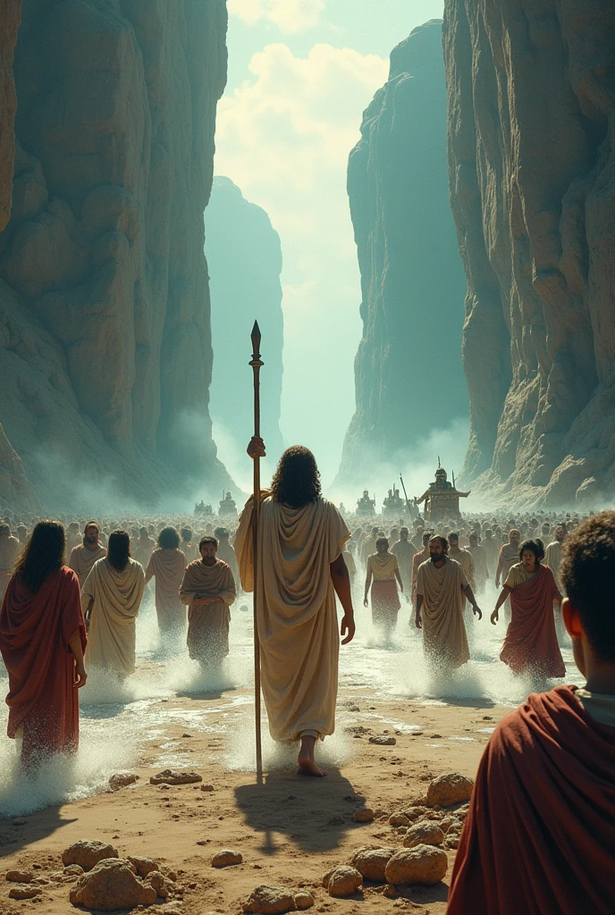 Moses and the Israelites parted the sea