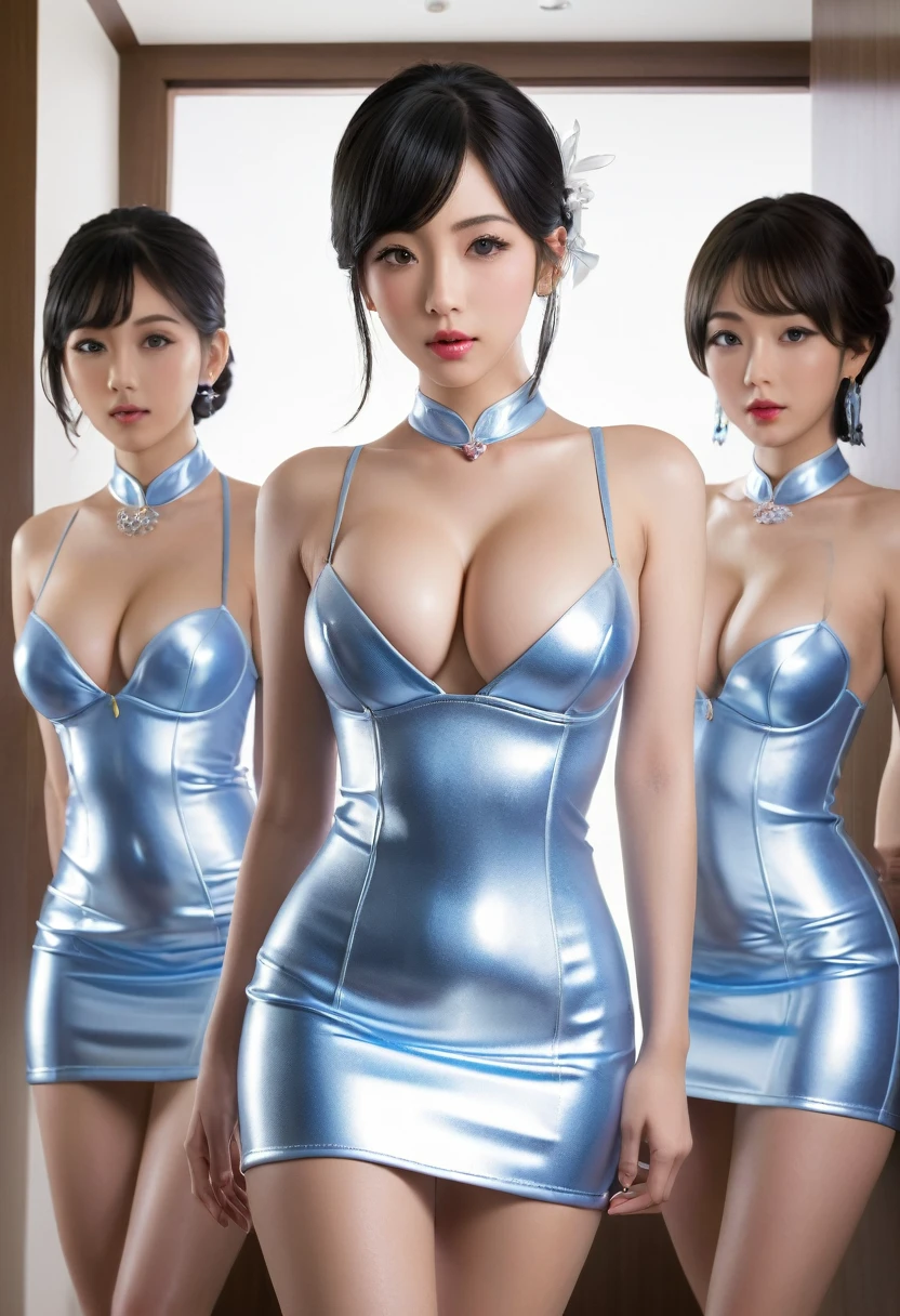 (Browsing Caution:1.1),(masterpiece, 最high quality:1.3) (Surreal:1.35) (Realistic:1.45) (Skin with attention to detail) high quality, Browsing Caution, (Multiple penises, Surrounded, some boys:1.4) , Japanese Girls, 24-years-old, Expressive eyes, Perfect Face, (fix makeup) (lipstick:1.1) . (Black Hair), , break slender, Big Breasts, (Nipples:1.2) (perfect Nipples:1.2), (Dark Skin:1.4), (油ed and shiny body:1.3), Spread your legs, (、Old men ライン up around a woman:1.3、break(At the hotel :1.5), Earrings、(Racing Girls 1.7),Feminine, Body-fitting blue and white metallic miniskirt lift with sponsor logo :2.0), ((Luxury hotels have spaces for sex。 :1.5), (Big Breasts少女がベッドの上で衣装を着たまま老人男性数人にレイプされている.:1.5), (Racing Girls' She's a whore here who prostitutes herself to old men..:1.4), (She has gentle sex:1.4), (This girl is a 20-year-old racing girl.、Tall, Slender model figure.:1.8), ( 彼女の体はとてもスリムでBig Breastsで魅力的です. :1.4), (Her outfit in Racing Girls is as feminine as. : 1.5), (She has her blonde hair tied to one side :1.5), (Feminine, Body-fitting blue and white metallic miniskirt lift with sponsor logo :1.8), (Contains sponsor logo、 Blue and white metallic mini skirt lifts the hips and thighs :1.8), (Her legs are beautiful in thigh-high lace queen boots.. :1.5), (Feminineアクセサリー :1.5), (Heavy makeup and nail art : 1.5), (High heels with straps : 1.3), (The above costumes do not apply to men... :1.8), (Everyone but her is wearing a man's' Clothes. : 1.5), (Two older men on either side of her are groping her.. :1.6), (She was captured by an older man、Being sexually harassed. : 1.7), (Korean company employee : 1.6), (She is being threatened by the old men..:1.5), (There are BDSM paraphernalia in the background..:1.3), (An old man puts a woman to bed、Fucking her roughly with my penis., The penis is inserted into the vagina, Spoon pose sex:2.0), Leg lift, She feels pain, Her leg side、