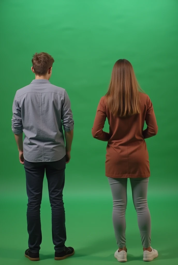Adult men and women、Green Screen、Facing forward
