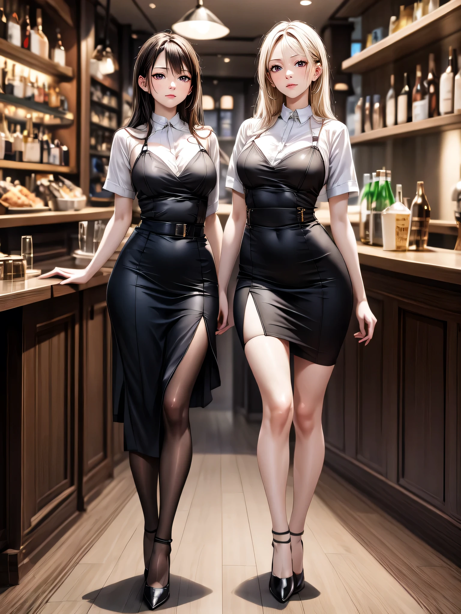 Alafid Asian woman with glasses and black and white uniform, With glasses, sakimichan, Korean girl, Sexy girl, Asian girl, Surrealism female students, Surrealism female students, A realistic schoolgirl in Hawaii, Red hair, devil horns, Smile, conceptual art, High quality, Best quality, retinas