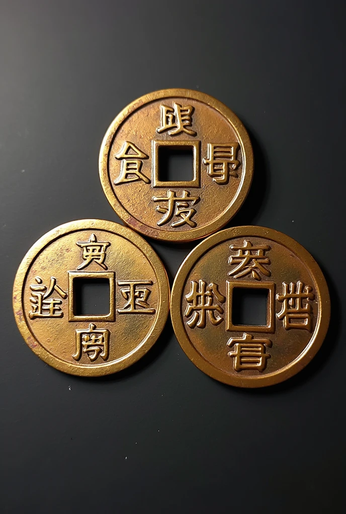 Three Chinese copper coins