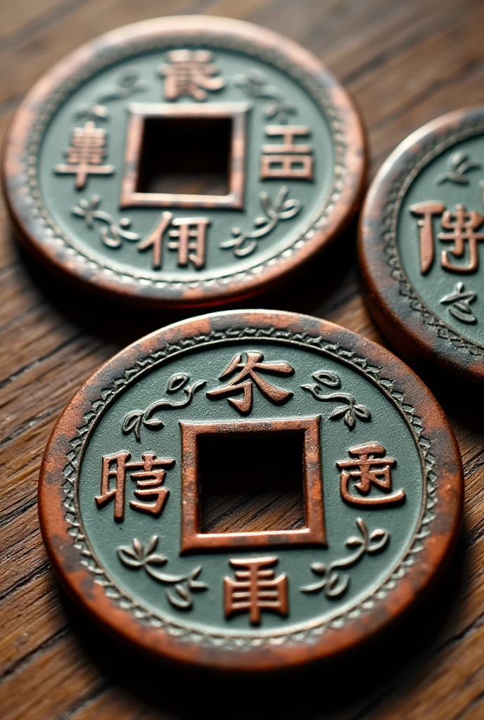 Three Chinese copper coins